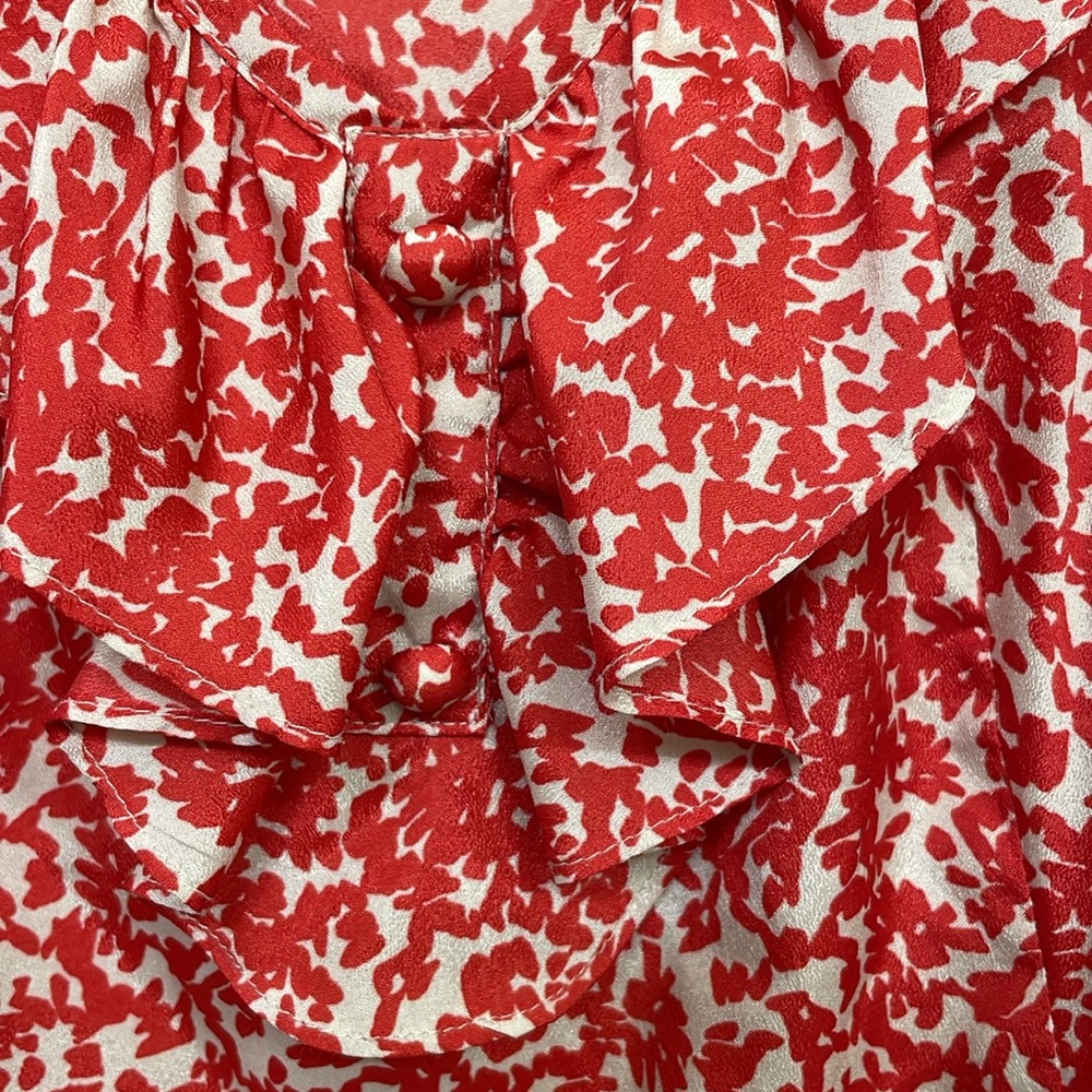 Banana Republic Red and White Blouse - Picture 6 of 7